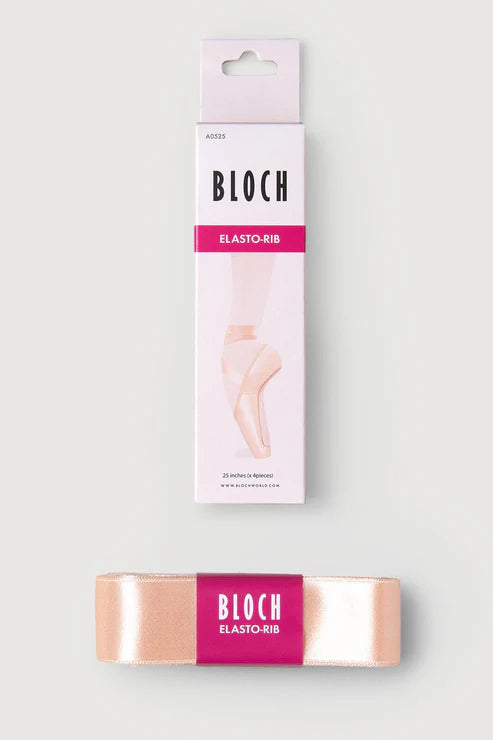 Bloch Elastorib Pointe Shoe Ribbons with Elastic Insert
