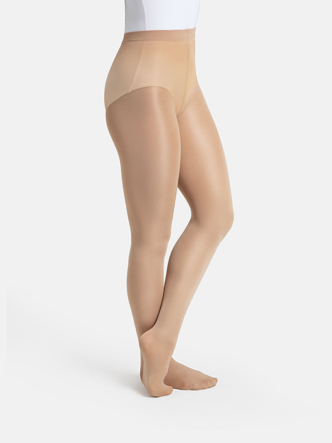 Capezio-Ultra-Shimmery-Gloss-Footed-Tights-In-Caramel