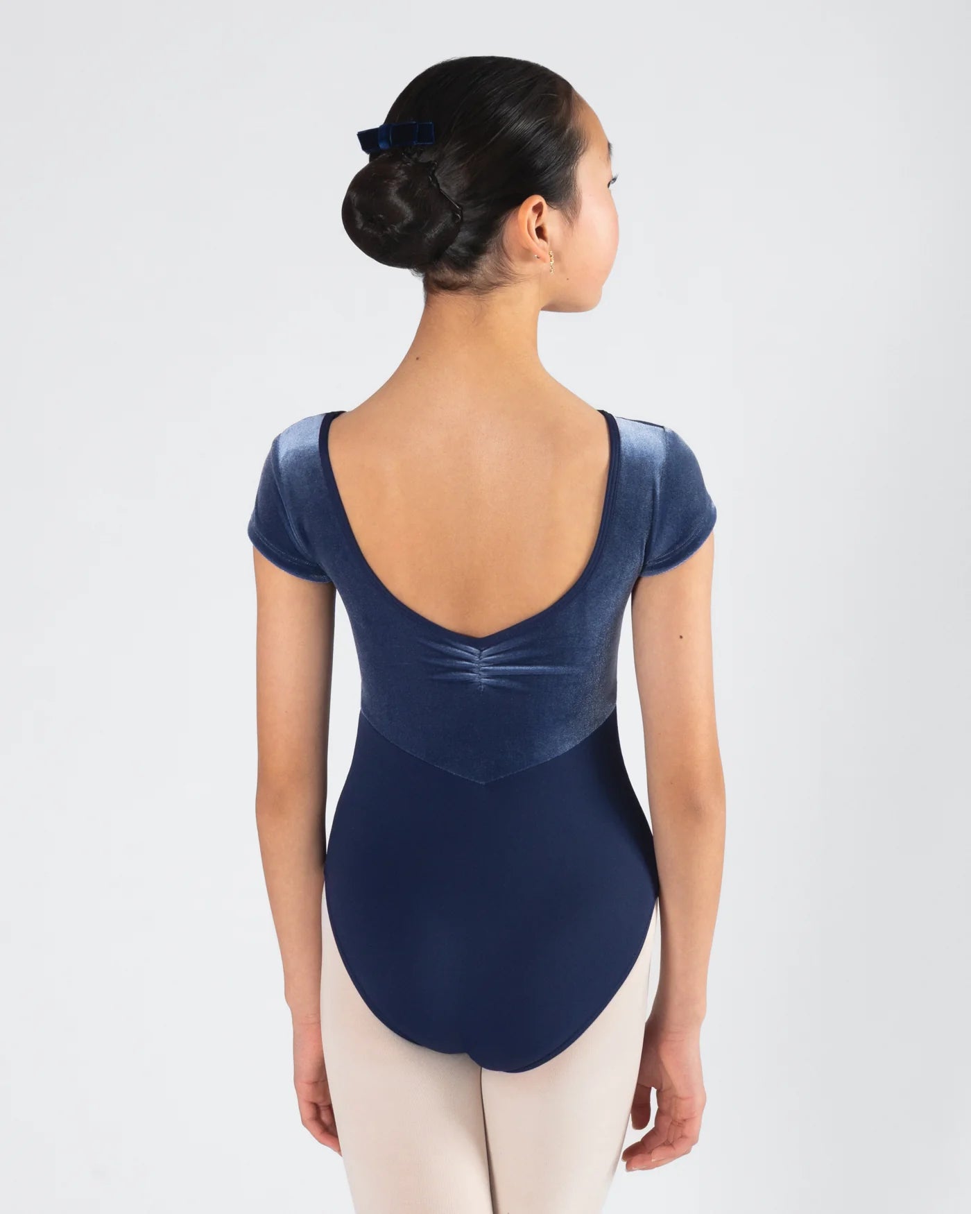 Energetiks-Veronica-Cap-Sleeve-Velvet-Leotard-In-Navy