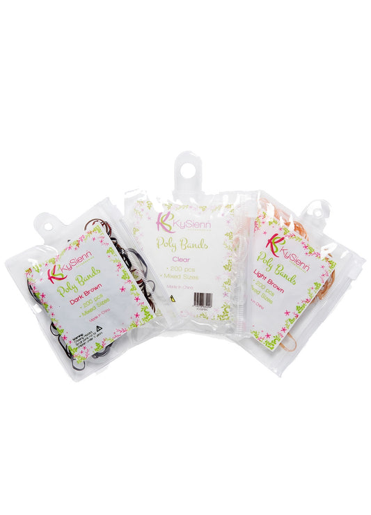 KySienn Accessories Elastic Poly Hair Bands - Pack of 200