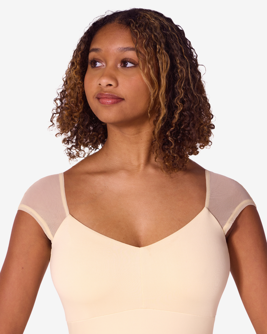 Capezio-Moonstruck-Cap-Sleeve-Leotard-In-Butter