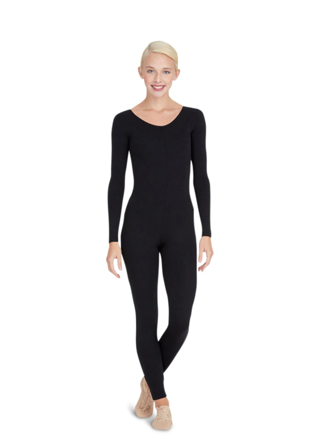 Capezio-Long-Sleeve-Unitard-In-Black