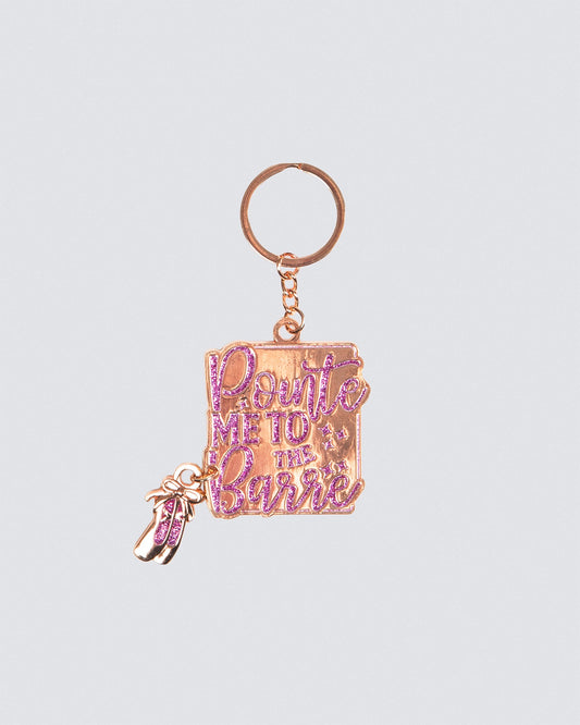 Energetiks-Pointe-Me-To-The-Barre-Keyring-In-Pink-Champagne