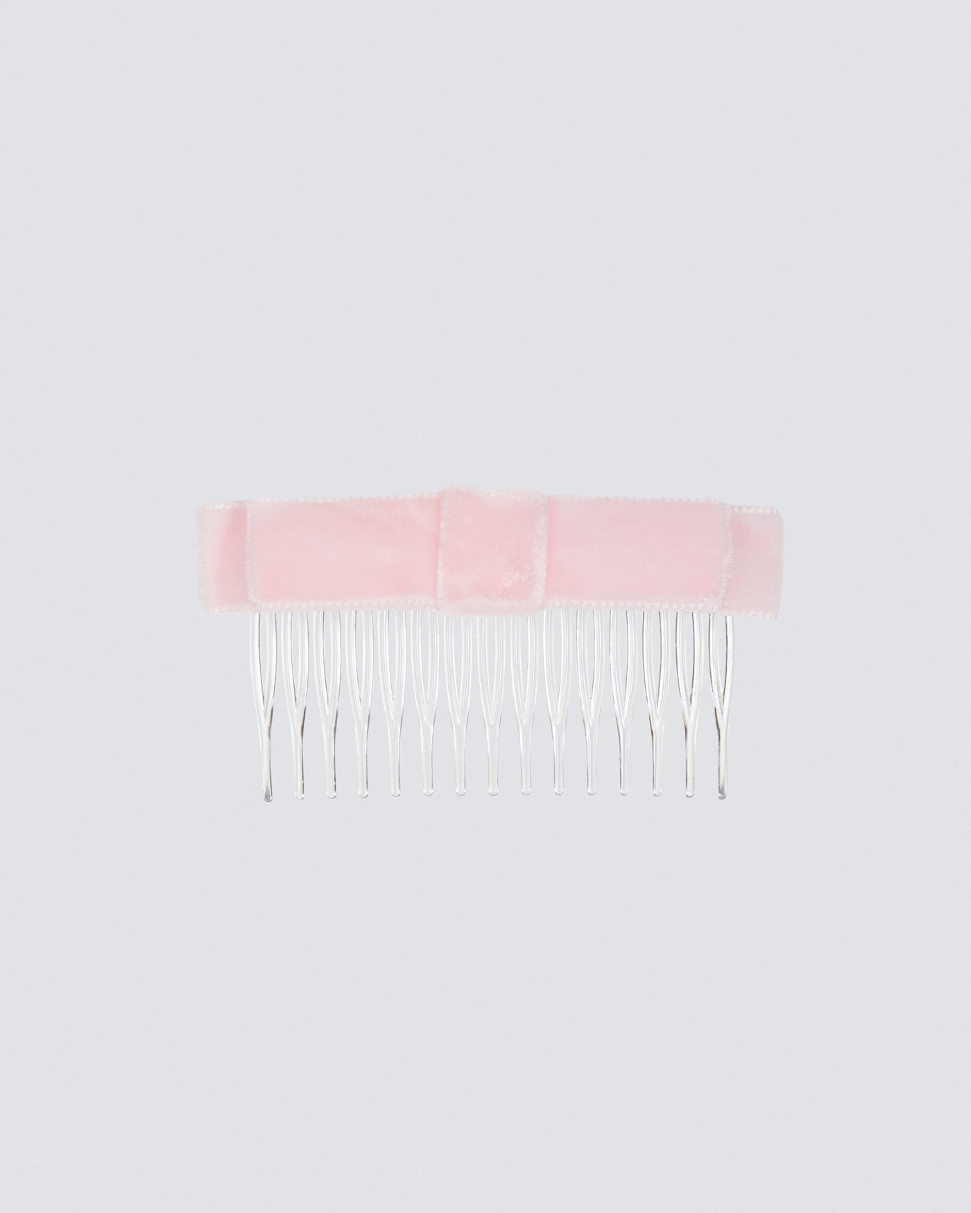 MIMY-Straight-Velvet-Hair-Bow-on-Comb-In-Ballet-Pink