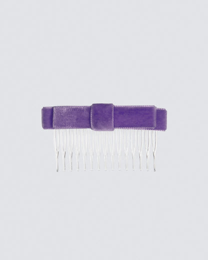 MIMY-Straight-Velvet-Hair-Bow-on-Comb-In-Jacaranda