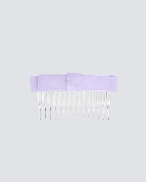 MIMY-Straight-Velvet-Hair-Bow-on-Comb-In-Lilac