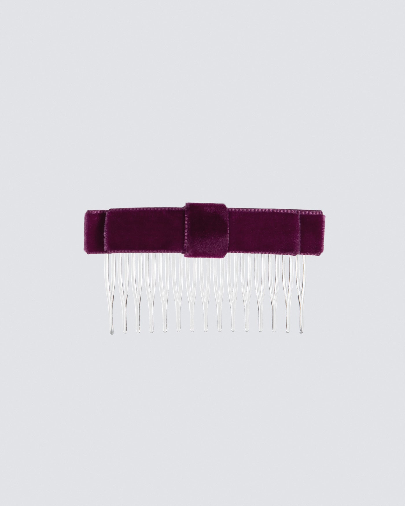 MIMY-Straight-Velvet-Hair-Bow-on-Comb-In-Burgundy