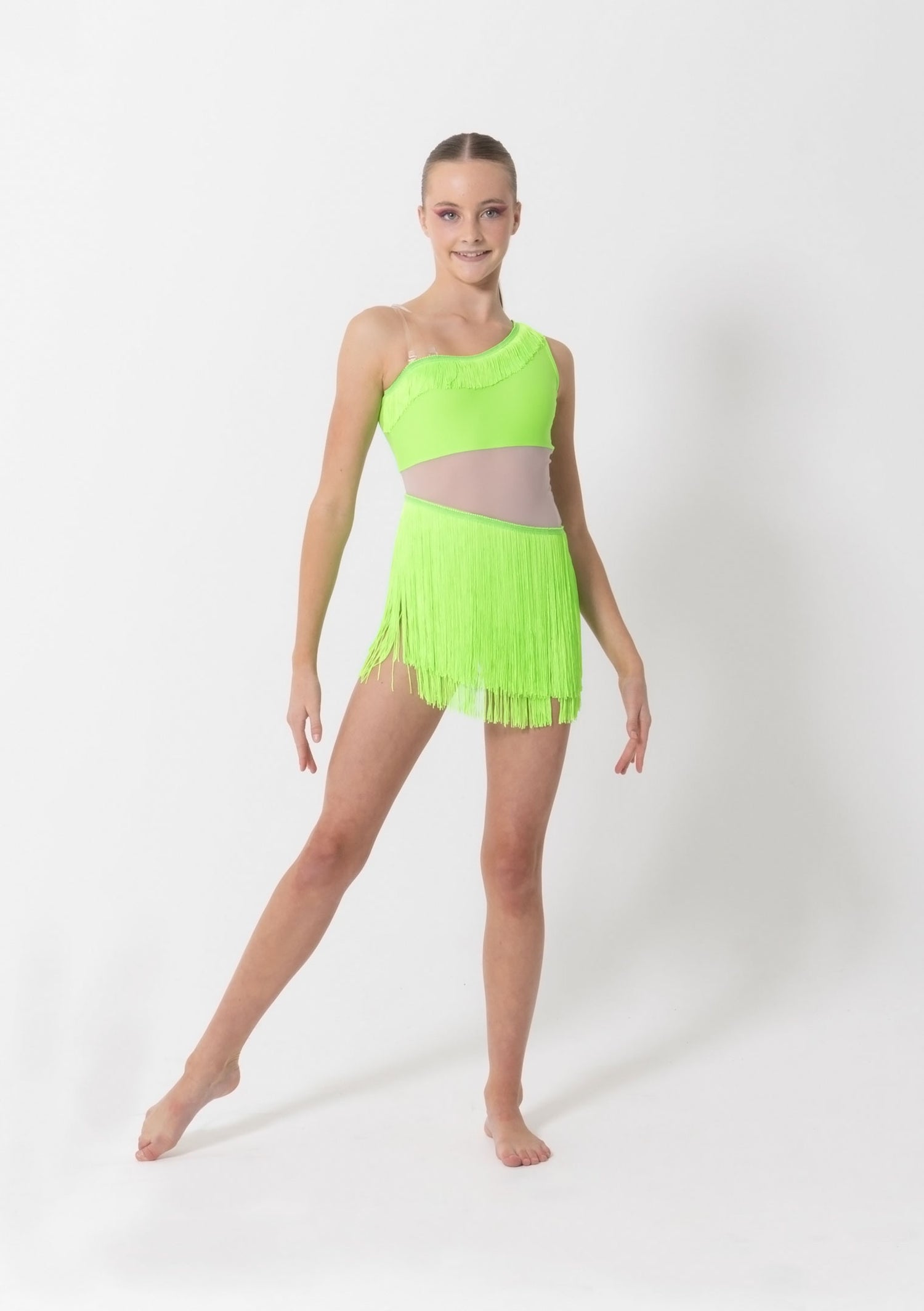 Studio7-Sasha-Tassel-Dress-Neon-Green