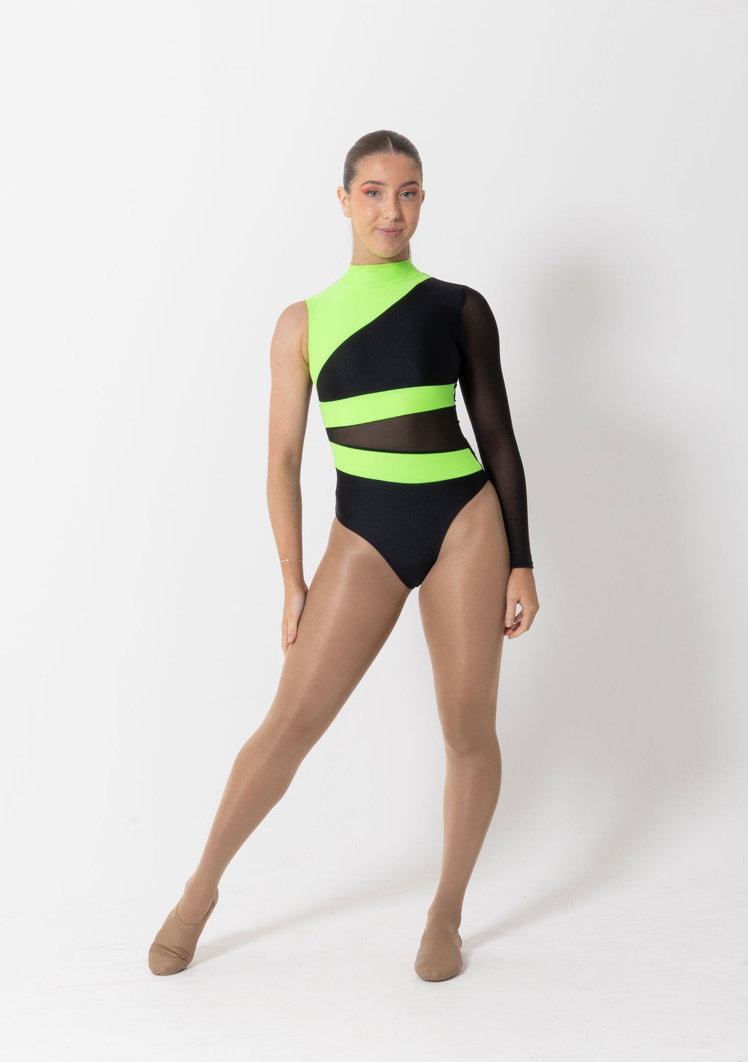 Studio7-Twilight-Leotard-In-Neon-Green