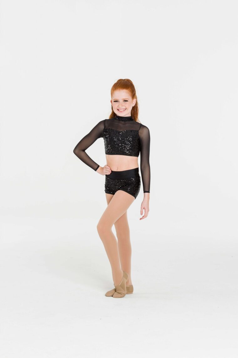 Studio7-Attitude-Sequin-Shorts-In-Black