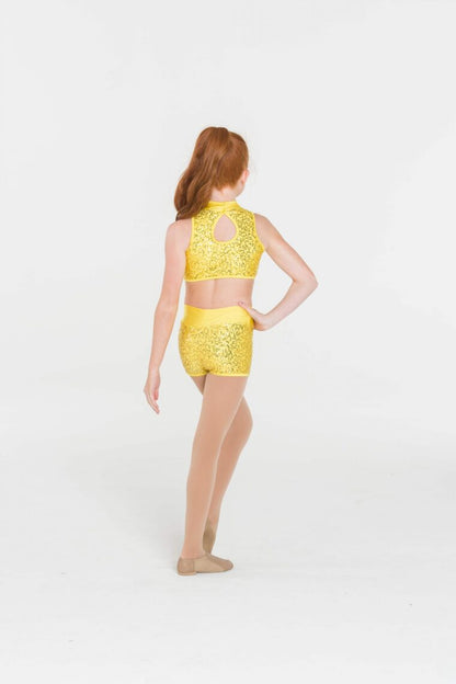 Studio7-Attitude-Sequin-Shorts-In-Yellow
