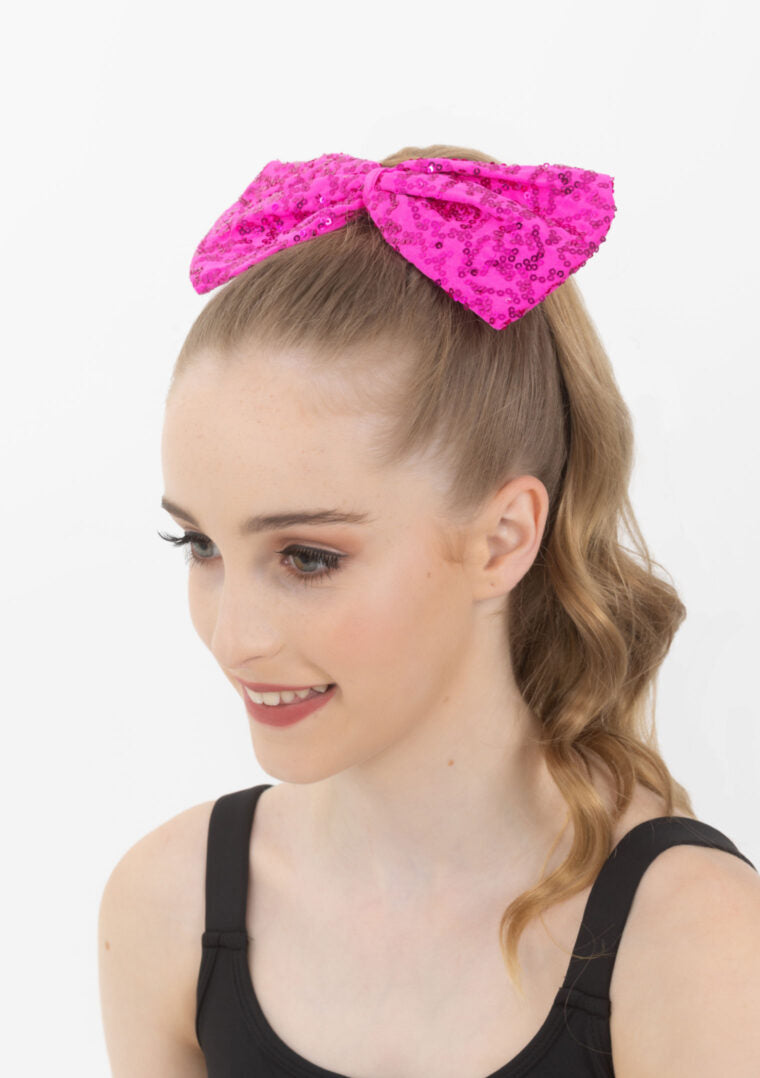 Studio7-Sequin-Bow-In-Hot-Pink