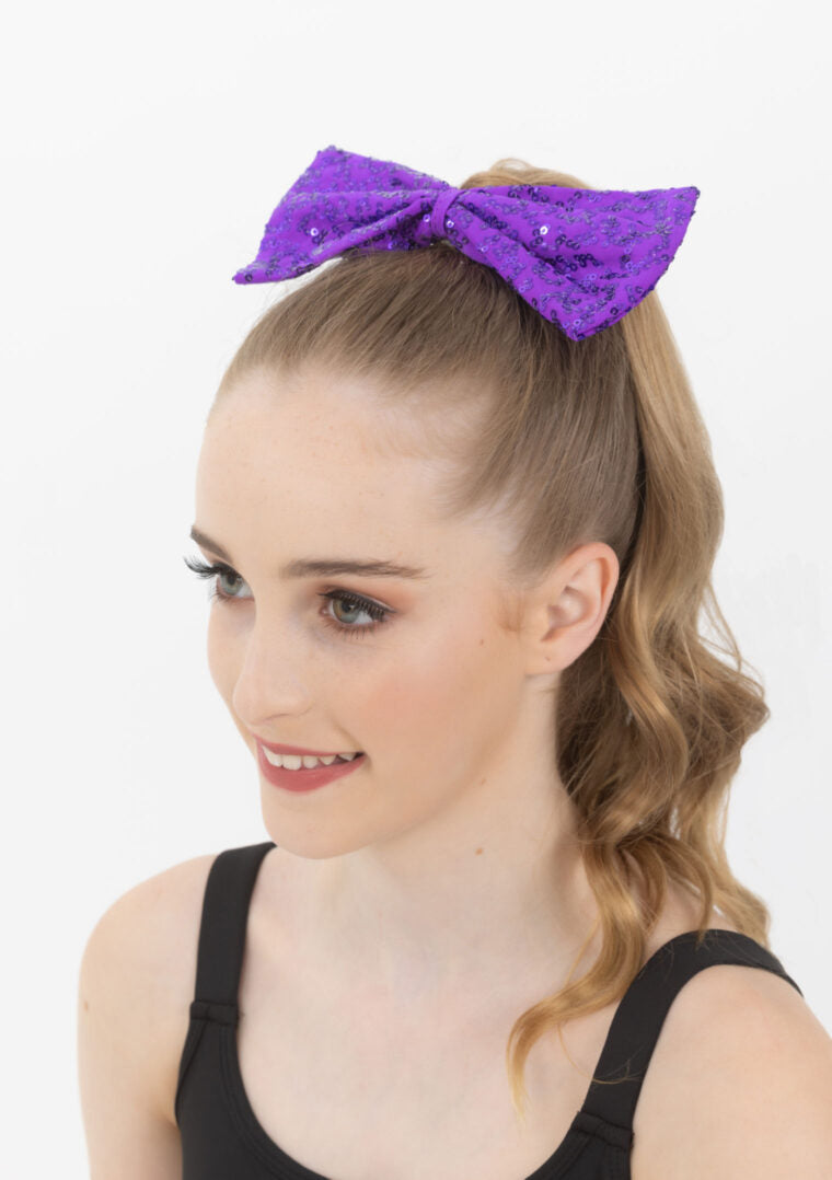 Studio7-Sequin-Bow-In-Hot-Purple