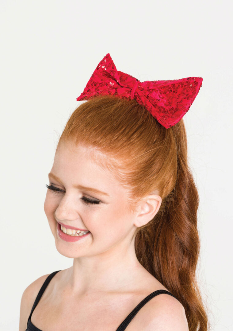 Studio7-Sequin-Bow-In-Red