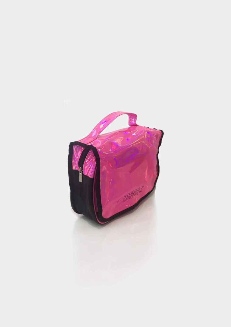 Studio7-Holographic-Make-Up-Bag-In-Hot-Pink