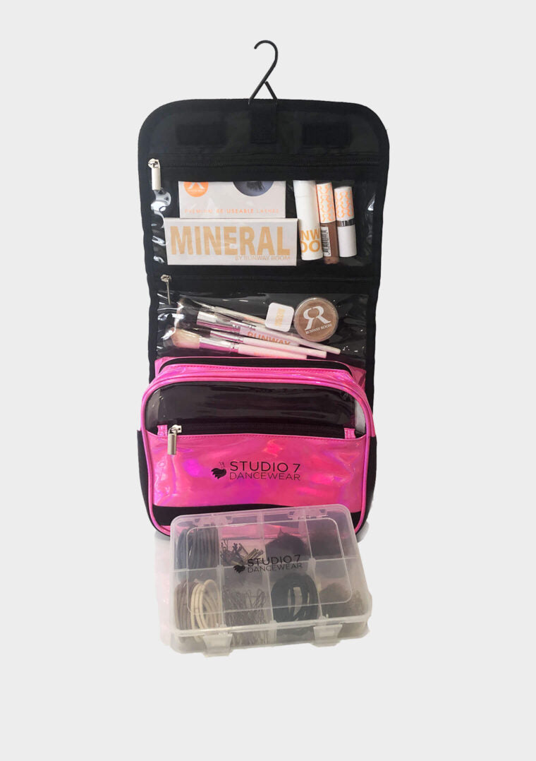 Studio7-Holographic-Make-Up-Bag-In-Hot-Pink